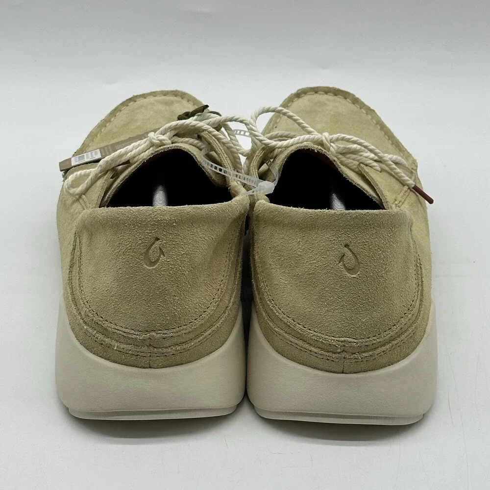 OluKai Ka'a Driver Golden Sand Suede Loafer Boat Slide Shoes Men's Size 15 NWOB